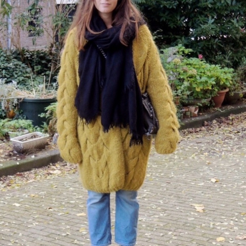 ISO H&M Deep Purple/Burgundy Cable Knit Cardigan - Picture 10 of 11
